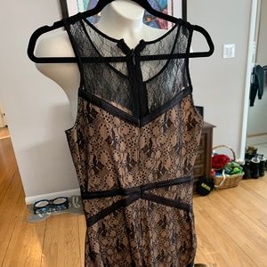 Size Large Lace Bondage Bodycon Party Dress by 2B Bebe